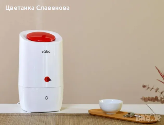 Овлажнител, Solac, HU1061, 3,5 л, 25 W, бял/оранжев, снимка 1
