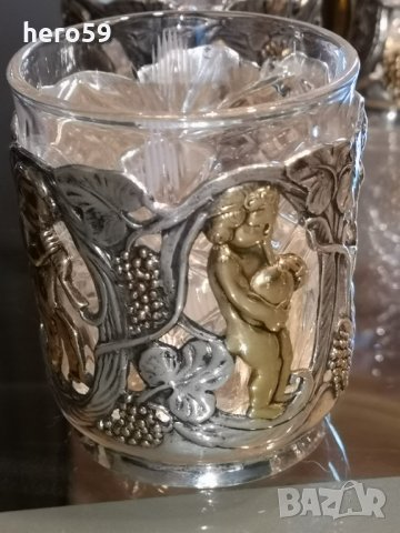 Руски сребърен 84 комплект-сет(сребро,кристал)сребърна кана,чаша,сребро 84, снимка 10 - Антикварни и старинни предмети - 32123914