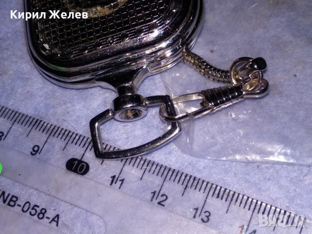 СТИЛНО ОРНАМЕНТИРАН СРЕБРИСТ ДЖОБЕН КВАРЦОВ ВИНТИДЖ МОДЕЛ ЧАСОВНИК с ВЕРИЖКА КЮСТЕК 35431, снимка 5 - Джобни - 39888024