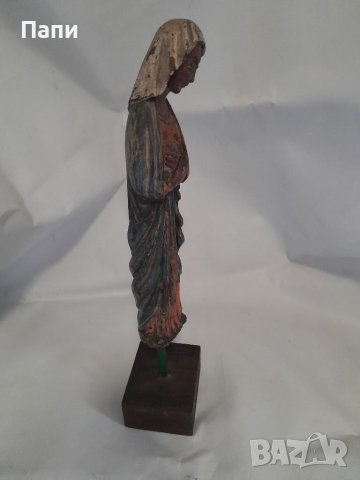 Дървена скулптура на Богородица от 19-ти век., снимка 5 - Антикварни и старинни предмети - 37378736