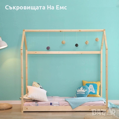 Монтесори Легло Тип Къща НОВО  ‼️ТОП Цена:70€ ‼️, снимка 5 - Бебешки легла и матраци - 54298104