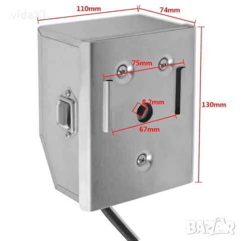 vidaXL BBQ шиш с професионален мотор, стоманен, 1200 мм, снимка 7 - Барбекюта - 56147528