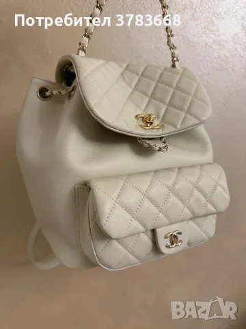 СТИЛНА ДАМСКА РАНИЦА В СТИЛ CHANEL, снимка 3 - Раници - 56521196