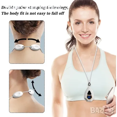 Електрически уред за лимфен масаж, на цервикална област, шия, гръб, рамене, ръце, 5 режима на работа, снимка 3 - Масажори - 48086102