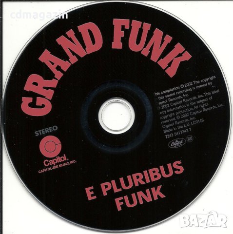 Компакт дискове CD Grand Funk Railroad ‎– E Pluribus Funk, снимка 3 - CD дискове - 40474598