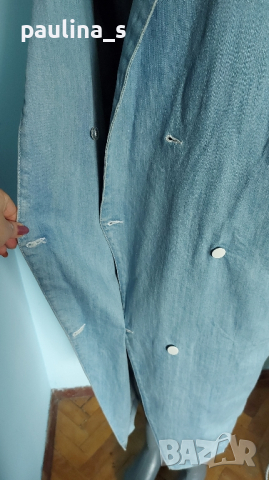 Лятно дънково манто "Asos" / унисайз , снимка 8 - Палта, манта - 44599394