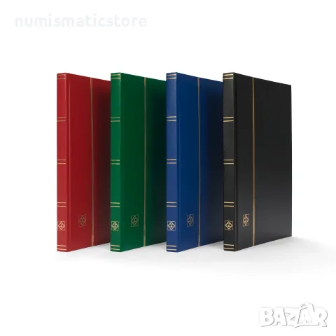 албум за марки Basic 16 черни листа формат А4 - Leuchtturm зелен! , снимка 3 - Филателия - 56338768