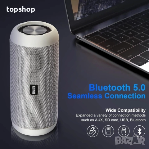 Нова Bluetooth колонка 30W Bluetooth 5.0 високоговорител, водоустойчив IPX6 30, часа..., снимка 6 - Тонколони - 51636473