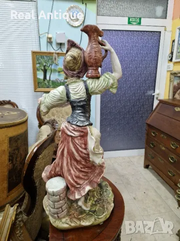 Уникална огромна антикварна колекционерска порцеланова фигура статуетка Capodimonte , снимка 7 - Статуетки - 48694682