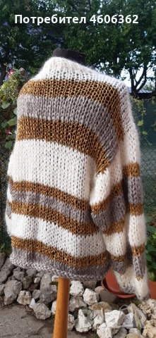 ръчно изплетена жилетка , снимка 6 - Жилетки - 51960620