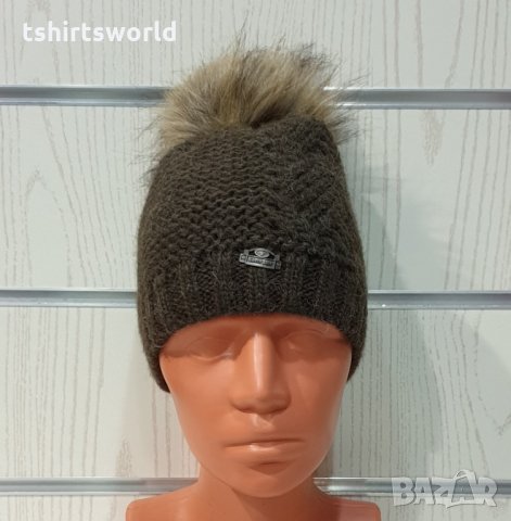 Нова зимна дамска шапка СилвърСтар с подплата плюш в кафяв цвят