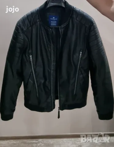 Мъжко кожено яке Tom Tailor, снимка 2 - Якета - 47542467