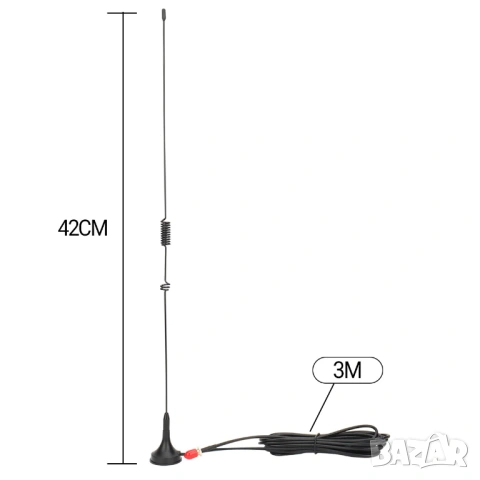 UT-106UV магнитна автомобилна антена VHF/UHF SMA Female за радиостанции, снимка 7 - Екипировка - 54214857