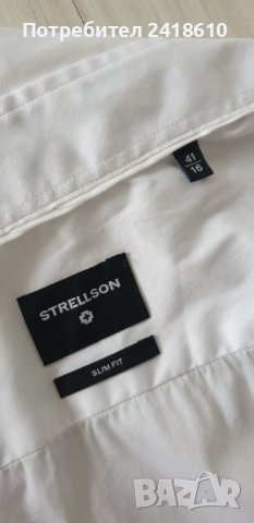 Strellson Slim Fit Cotton Mens Size 41/L 16 НОВО! ОРИГИНАЛ! Мъжка Риза!, снимка 12 - Ризи - 42829282