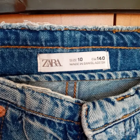 Дънки с широк крачол Zara , снимка 5 - Детски панталони и дънки - 48650199