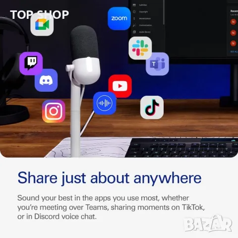 Elgato Wave Neo – USB кондензаторен микрофон, за игри, стрийминг,срещи, снимка 7 - Микрофони - 49629287