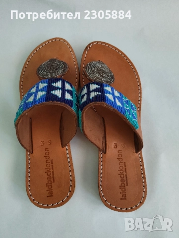 Laidback London  дамски чехли Ръчна изработка. , снимка 3 - Чехли - 51537830