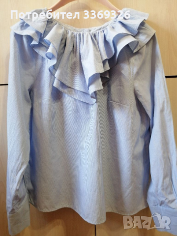 Невероятна дамска риза с жабо H&M, снимка 3 - Ризи - 36558711