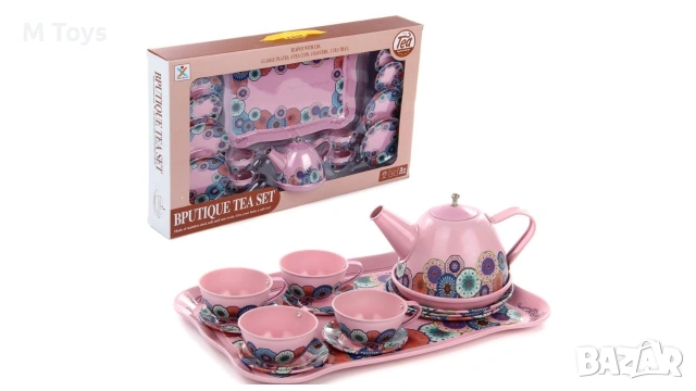 Детски метален сервиз за чай – малки принцеси, голямо забавление!
