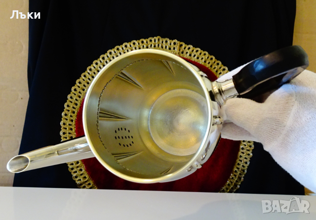 Посребрена кана,чайник,релеф. , снимка 6 - Антикварни и старинни предмети - 36400990