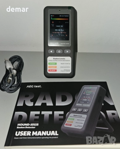 AEGTEST HOUND-1011S Преносим радонов детектор, високоточен сензор, снимка 8 - Друга електроника - 52705586