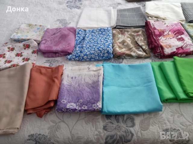 Различни видове платове и конци за шиене!