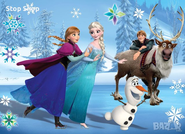 Disney Frozen пъзел 2 в 1 Lisciani  70 на 50 см , снимка 2 - Игри и пъзели - 37154691