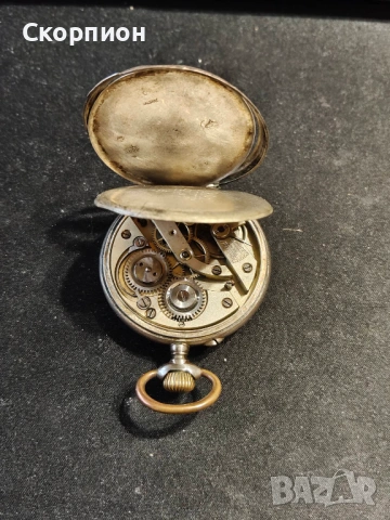 Швейцарски СРЕБЪРЕН джобен часовник Remortoir - 6 РУБИНА - ПРОМОЦИЯ, снимка 16 - Джобни - 47156792