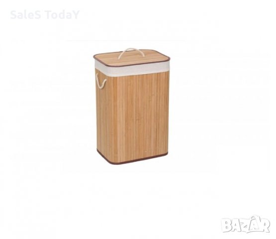 Кош за пране с капак, бамбук, снимка 2 - Сушилници - 33939610