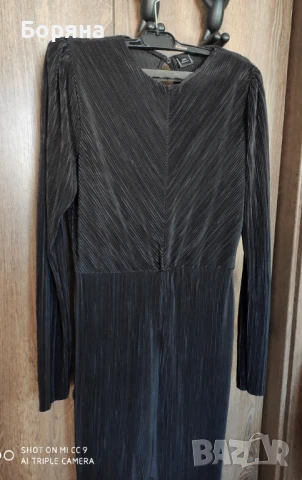 ZARA дълга черна рокля солей, снимка 6 - Рокли - 51285415