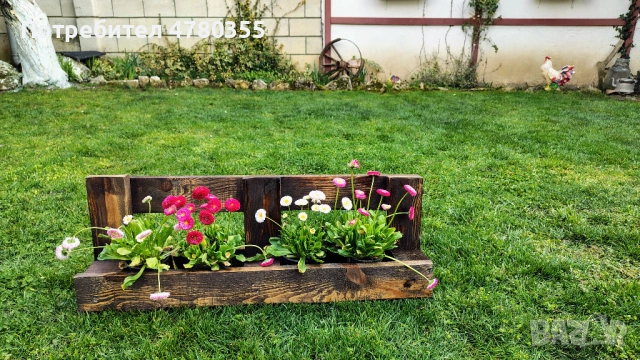 Дървени саксийници, снимка 6 - Саксии и кашпи - 54007129