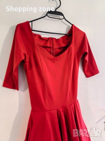 Кукленска рокля в червено с тюл , снимка 3 - Рокли - 40381840
