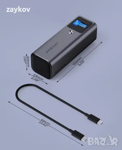 27600mAh 3-портово преносимо зарядно устройство PD 3.1 батерия