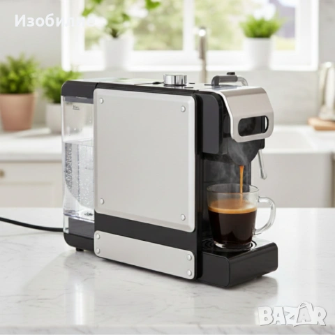 Еспресо машина 8в1 Oliver Voltz OV51171N8M – За капсули и мляно кафе, 1450W, 19 Bar, 5 адаптера 5VS1, снимка 2 - Кафемашини - 53003909