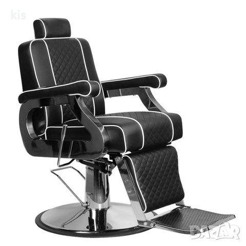 Италиански бръснарски стол Gabbiano Paulo в черен цвят