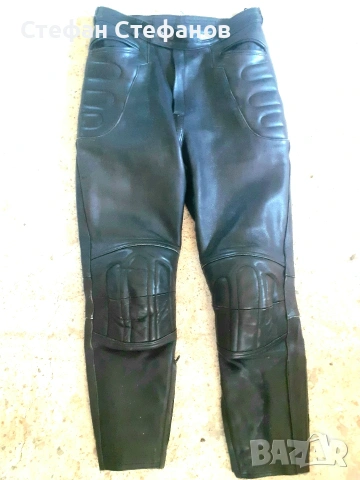 мото панталон кожен с меки протектори, снимка 3 - Панталони - 53168144