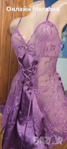 Нощничка Сатен и дантела 