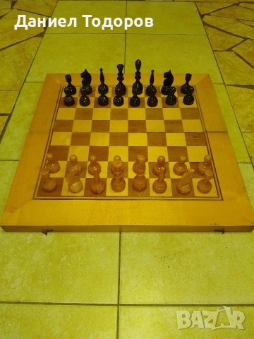Стар Дървен Шах - Табла. Размери - 48 х 48см. , снимка 13 - Шах и табла - 54313759