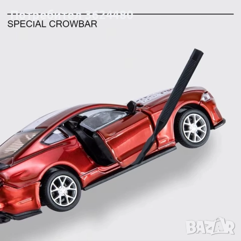 Метална Играчка Ford Mustang GT Червен Цвят 4744, снимка 5 - Коли, камиони, мотори, писти - 52541977