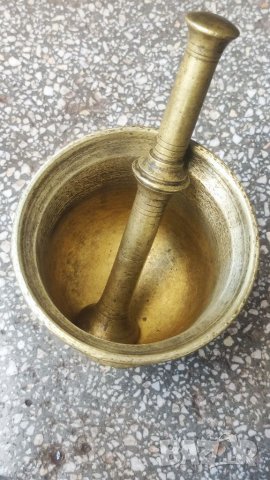 Голямо месингово хаванче. , снимка 5 - Антикварни и старинни предмети - 37437935