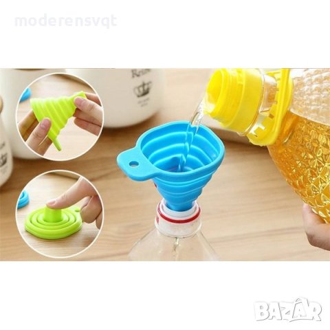 Силиконова сгъваема фуния, снимка 2 - Аксесоари за кухня - 44228115