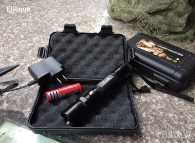 Фенерче LED 3W акумулирана светлина,  устойчиво на вода и удар,  с дълъг лъч  FL2