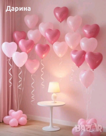 Парти сет балони СЪРЦА, снимка 6 - Други - 48855840
