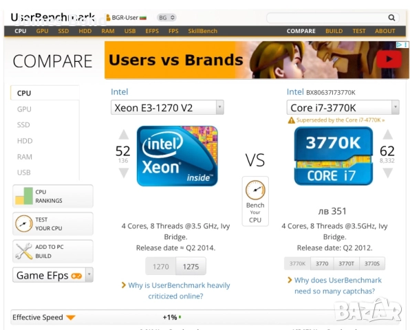 Intel Core i7 3770k (Xeon E3 1270 v2) , снимка 4 - Процесори - 51645707
