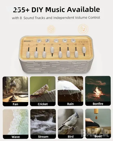 Преносима колонка Звукова машина EZVALO Lite SM2L-B,бебешка колонка,медитация , снимка 4 - Други - 48910876