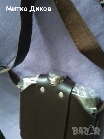 Павур Флашка 28 юза 500млл метал с каишка кожена нов, снимка 3 - Екипировка - 42170230