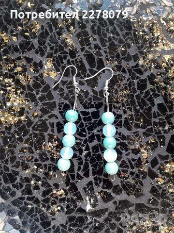 Обеци от полускъпоценни камъни - ръчна изработка, снимка 10 - Обеци - 44764262