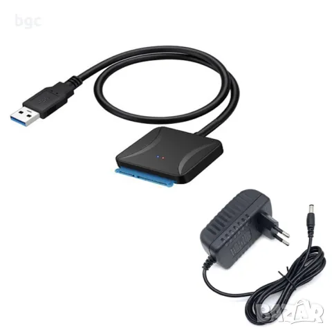 USB към 3.5" HDD Интерфейс Кабели (СЪС Вкл Зарядно) За връзка със старите 3.5" и 2.5" SATA дискове, снимка 2 - Кабели и адаптери - 48289843