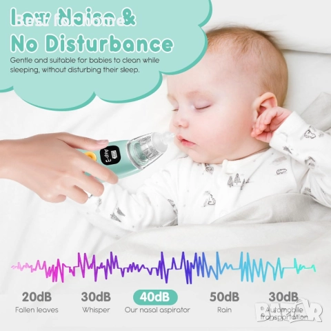 FACAIO Назален аспиратор с 3 накрайника, музикална, светлинна  функция, снимка 6 - Други - 51856378