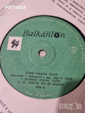 Грамофонна плоча Стари градски песни изпълнява Георги Рафаилов , снимка 4 - Грамофонни плочи - 42094066